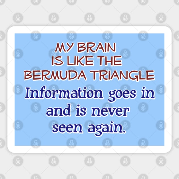 My brain is like the Bermuda Triangle Magnet by SnarkCentral